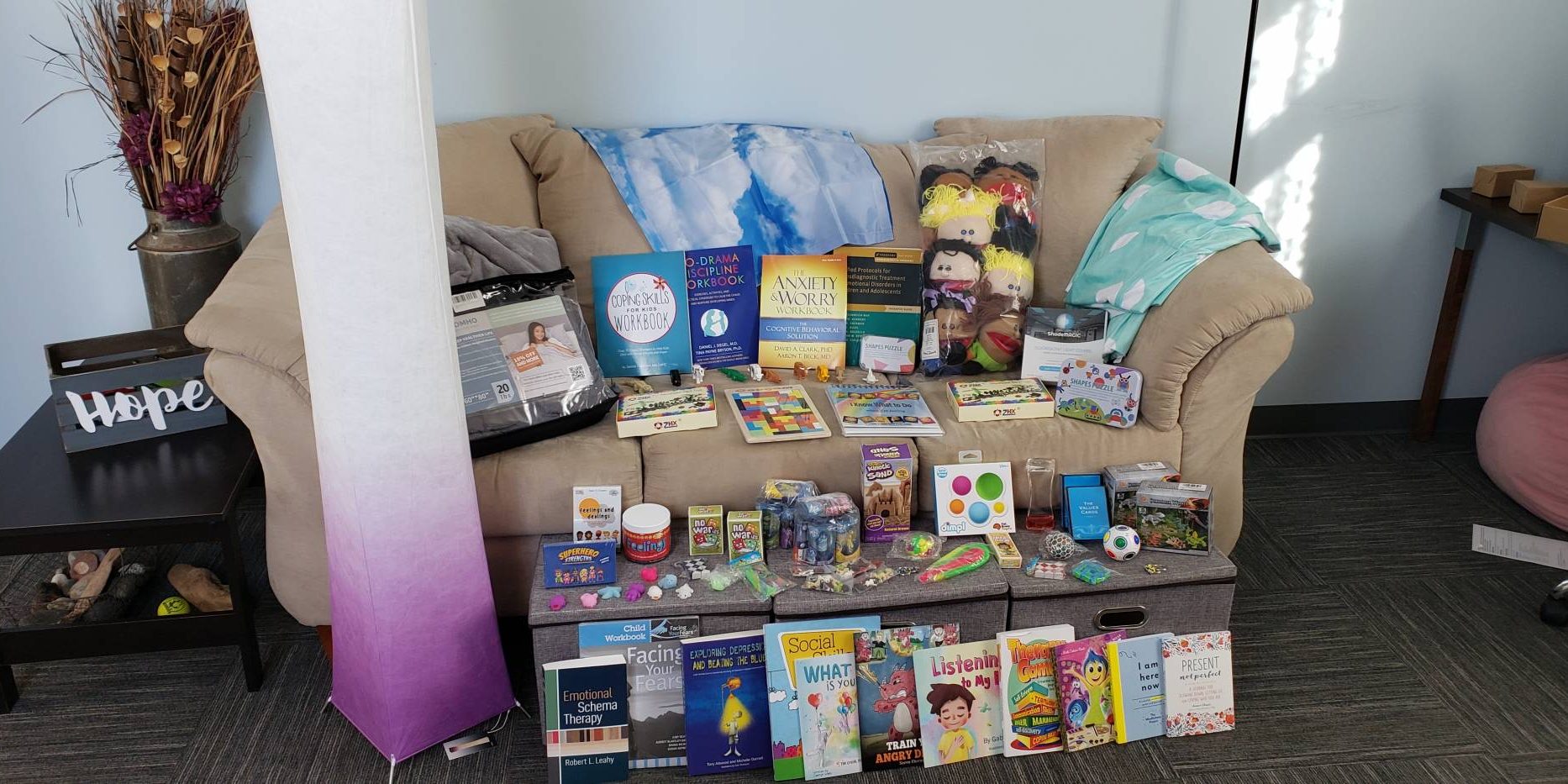 CESA 11 Donation1 Donation items on couch