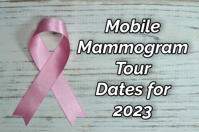 Mobille Mammogram Tour Dates for 2023