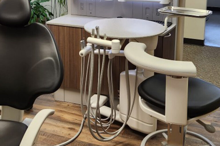 Dental equipment in dental room