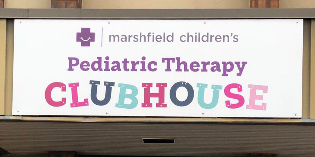 NorthLakes-Moves-Into-Rice-Lake Marshfield children's pediatric therapy clubhouse sign