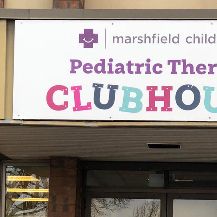 NorthLakes-Moves-Into-Rice-Lake Marshfield children's pediatric therapy clubhouse sign