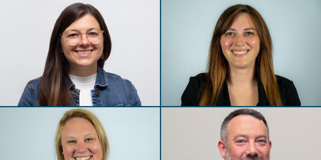 NLCC-Adds-Four-New-Providers-To-Their-Eau-Claire-Team 4 headshots of providers smiling.