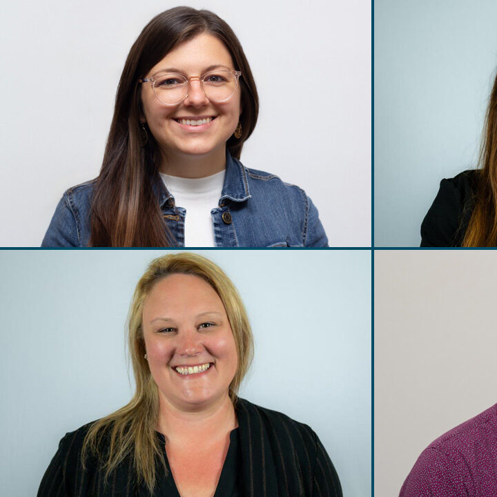 NLCC-Adds-Four-New-Providers-To-Their-Eau-Claire-Team 4 headshots of providers smiling.