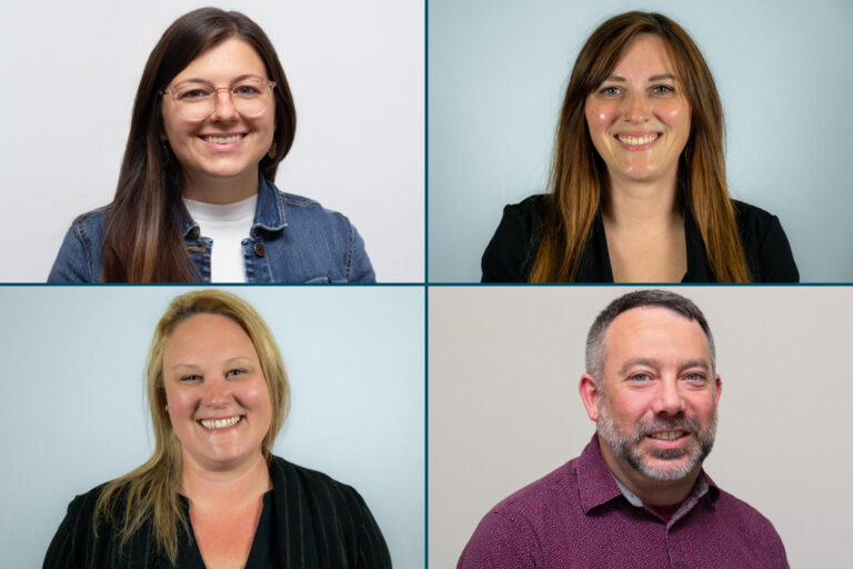 4 headshots of providers smiling.