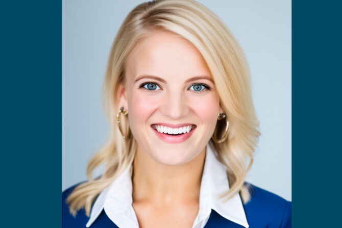 NorthLakes Community Clinic Welcomes New Board Member In Eau Claire Professional headshot of woman with blonde hair and gold hoop earrings