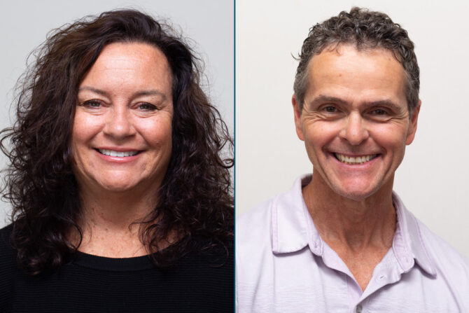 NorthLakes Expands Chiropractic Team in Cumberland, Hayward and Minong Headshot of woman with dark curly hair next to headshot of man with short curly hair